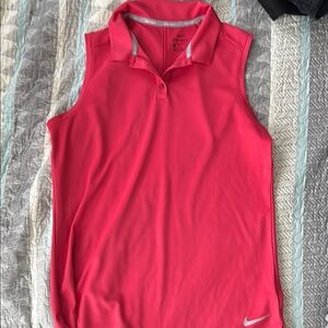 Nike Women's Pink Sleeveless Polo Top